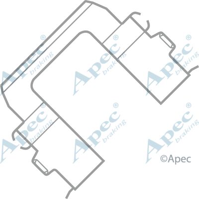 APEC BRAKING priedų komplektas, diskinių stabdžių trinkelės KIT523